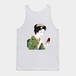 Geisha in Kimono making up - Japanese art Tank Top